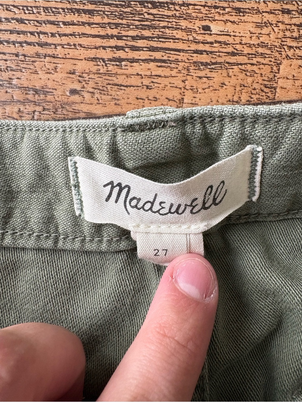 Madewell Relaxed Military Shorts In Dried Clover Size 27 - Picture 2 of 5